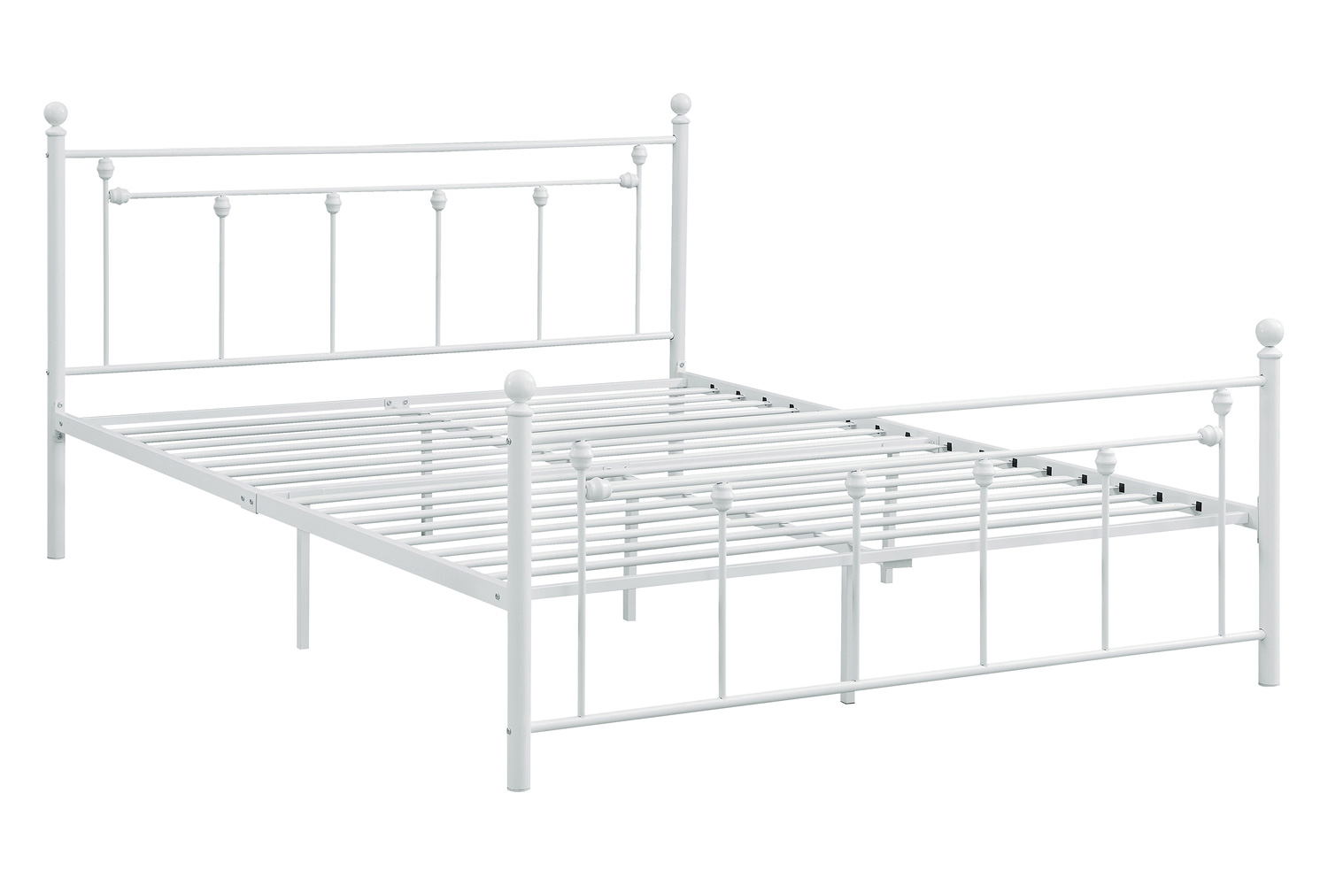 Coaster Canon Metal Slatted Headboard Platform Queen Bed - Matte White