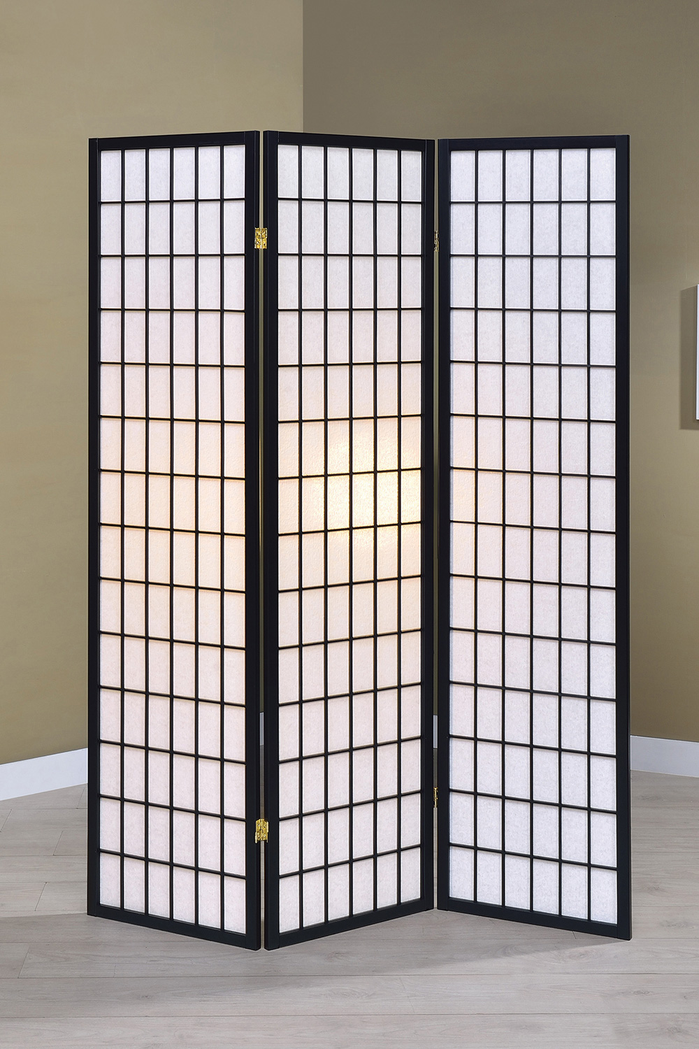 Coaster 3-Panel Folding Screen - Black/White