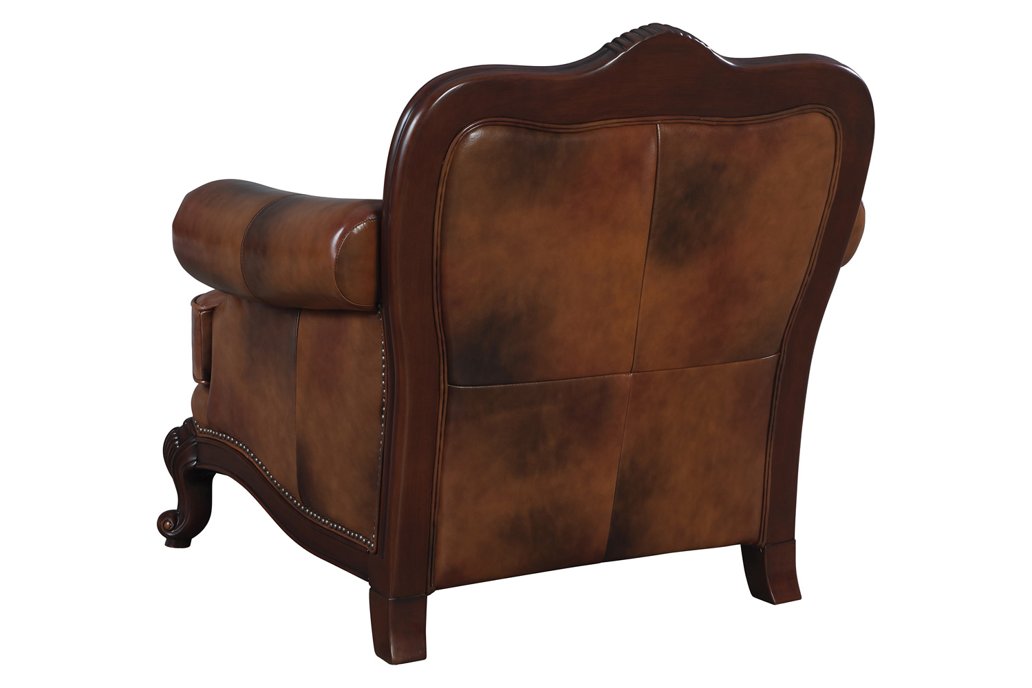 Coaster - Victoria Rolled Arm Chair in Tri-Tone Brown