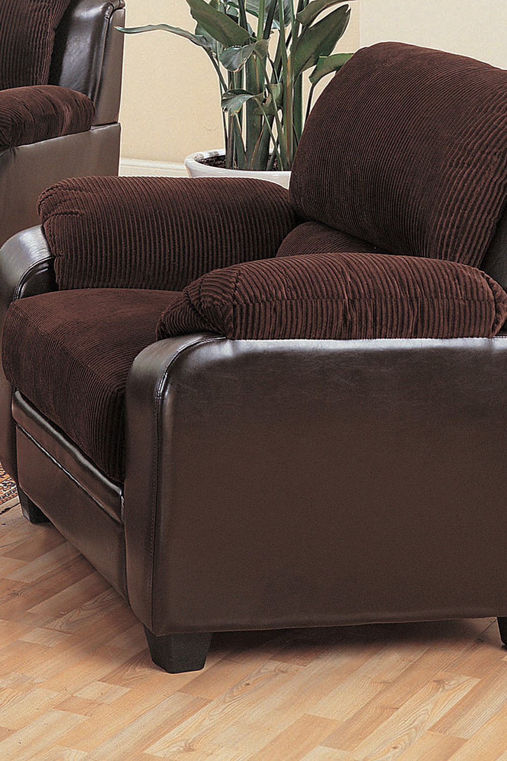 Coaster - Monika Upholstered Stationary Chair in Chocolate