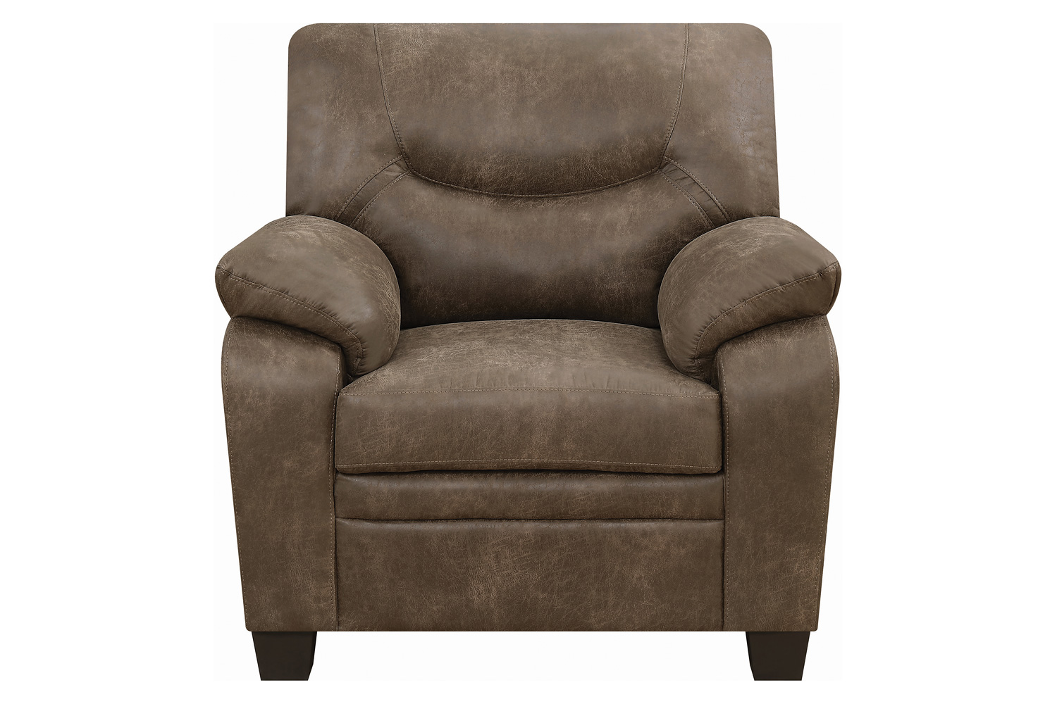 Coaster - Meagan Upholstered Chair With Pillow Top Arms in Brown
