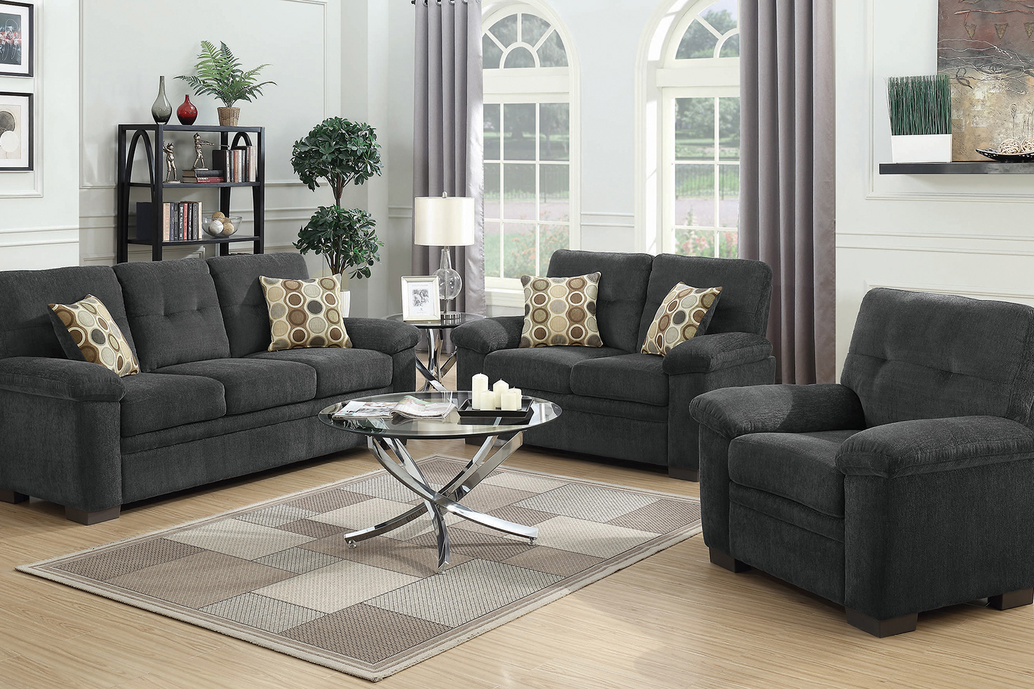 Coaster Fairbairn Upholstered Chair - Charcoal
