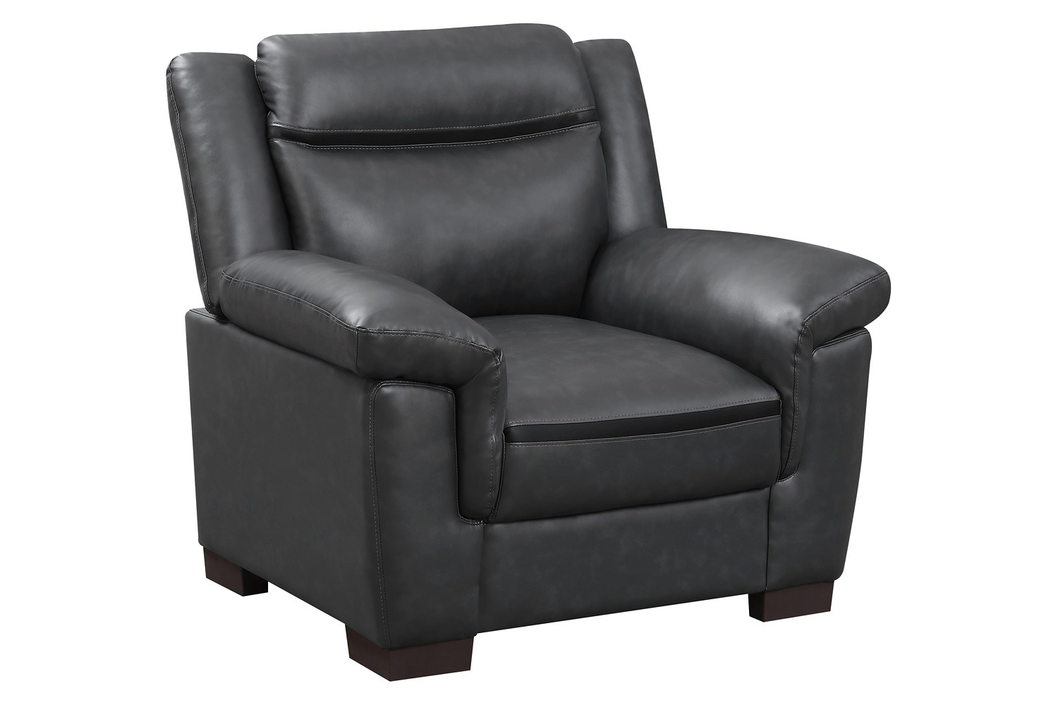 Coaster Arabella Upholstered Pillow Top Arm Living Room Set with Chair - Gray
