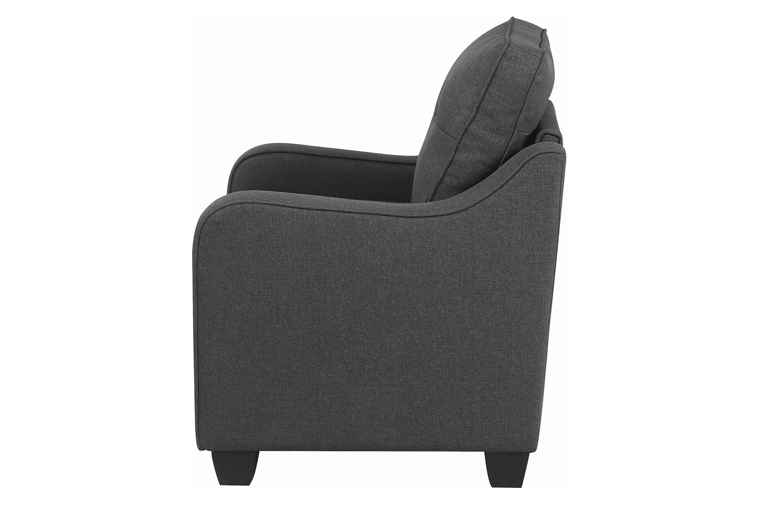 Coaster - Nicolette Upholstered Tufted Chair in Dark Gray