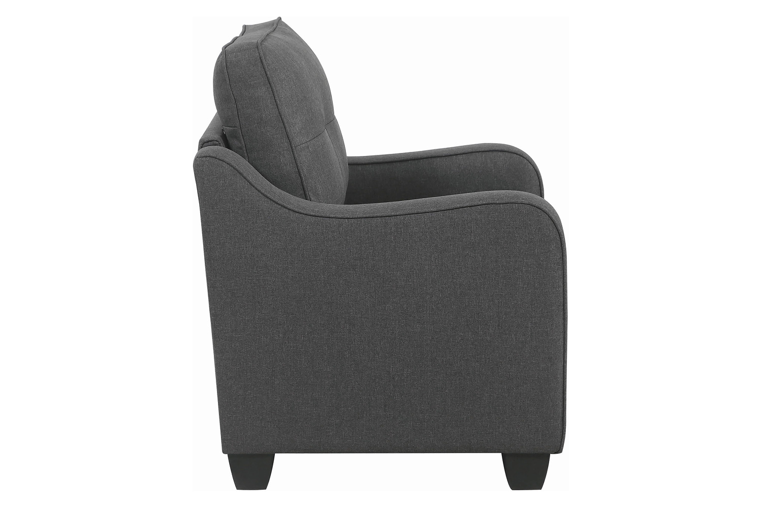 Coaster - Nicolette Upholstered Tufted Chair in Dark Gray