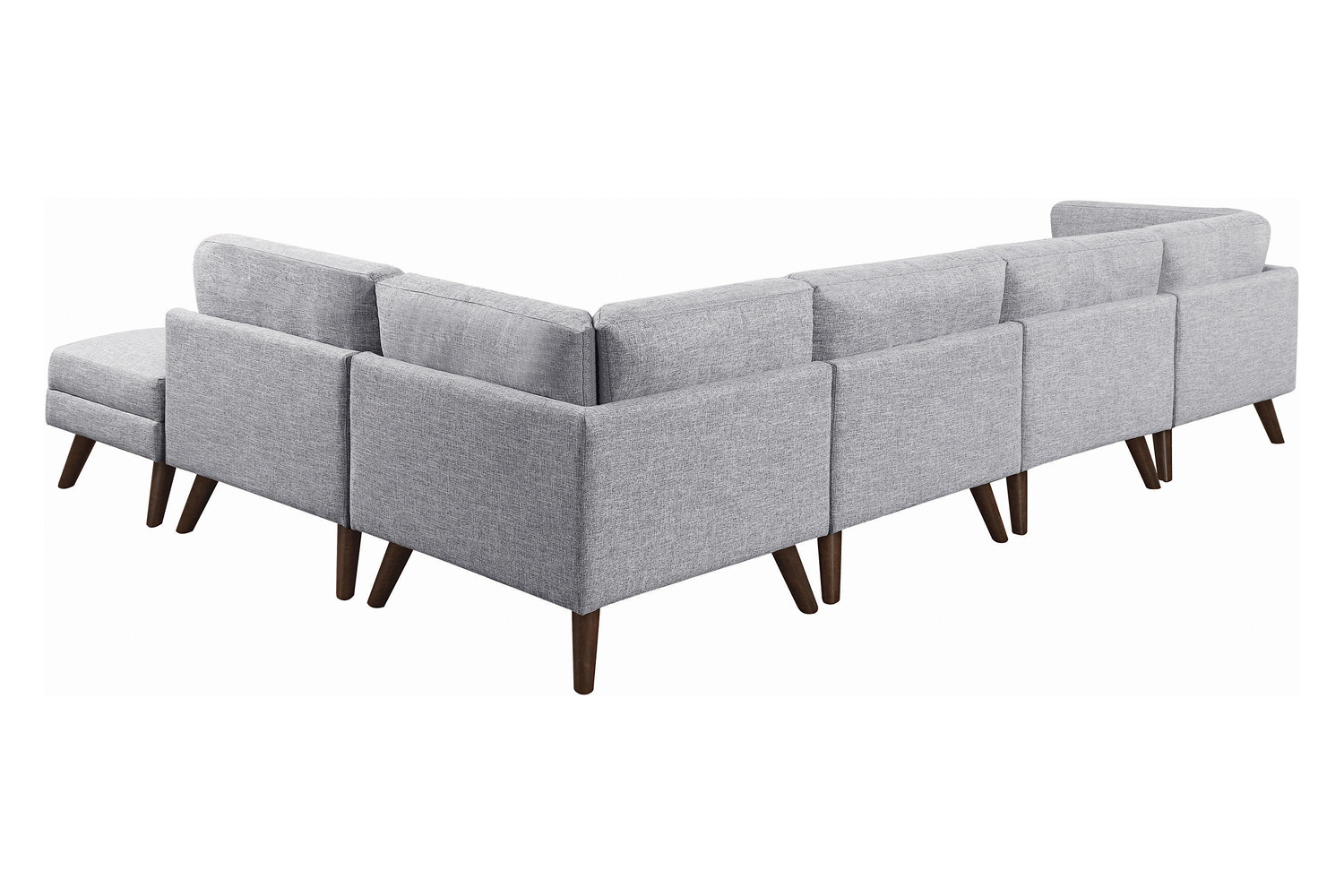 Coaster - Churchill Button Tufted Armless Chair in Gray