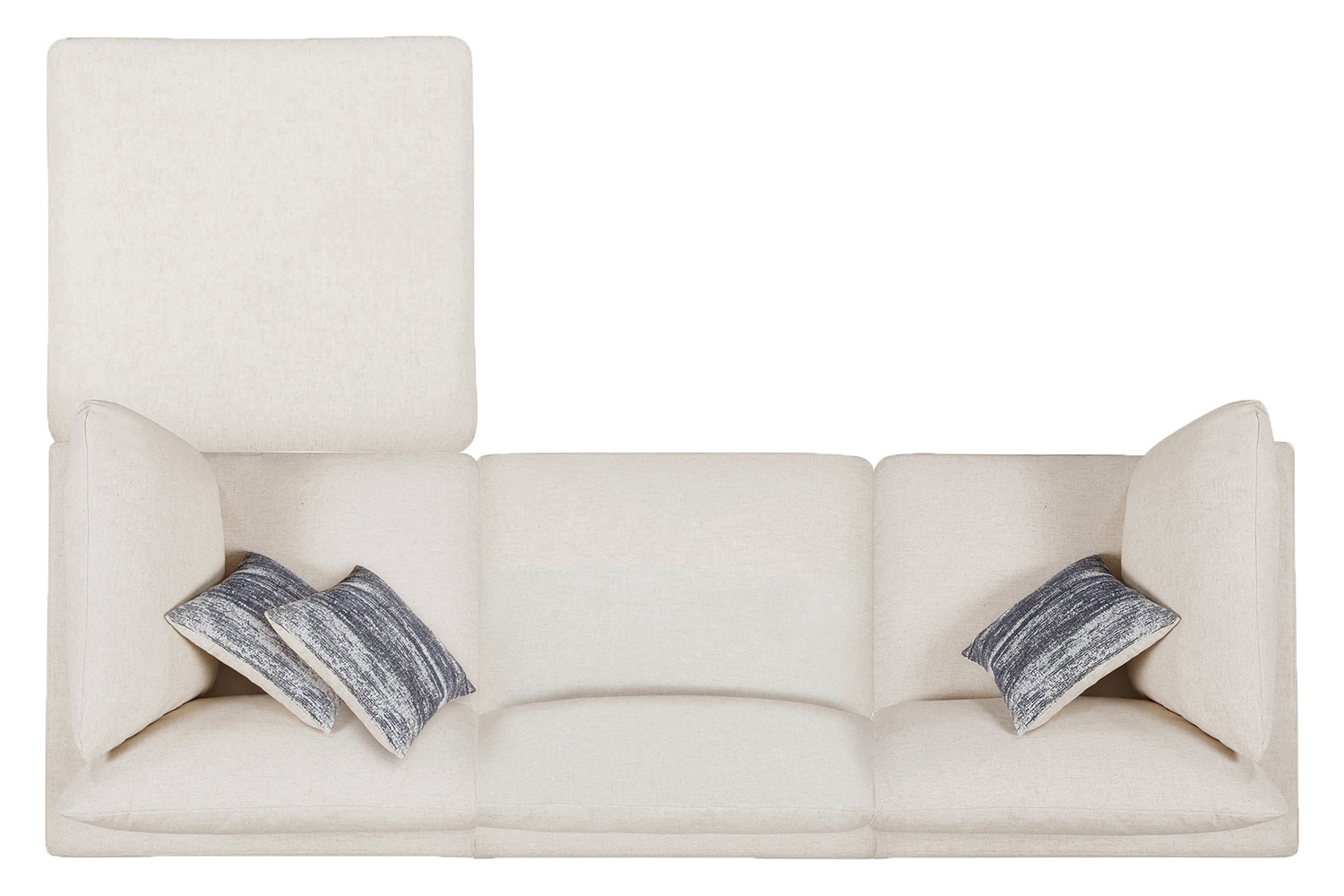 Coaster Serene 4-Piece Upholstered Modular Sectional - Armless Chair, 2 Corners And Ottoman, Beige