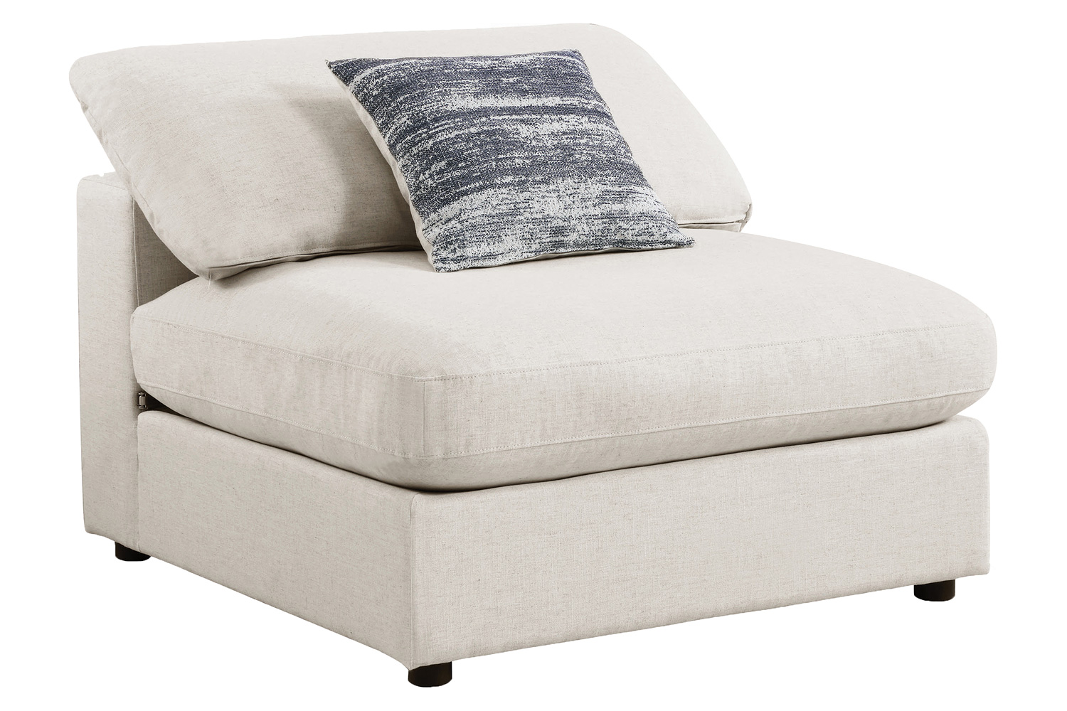 Coaster Serene 4-Piece Upholstered Modular Sectional - Armless Chair, 2 Corners And Ottoman, Beige