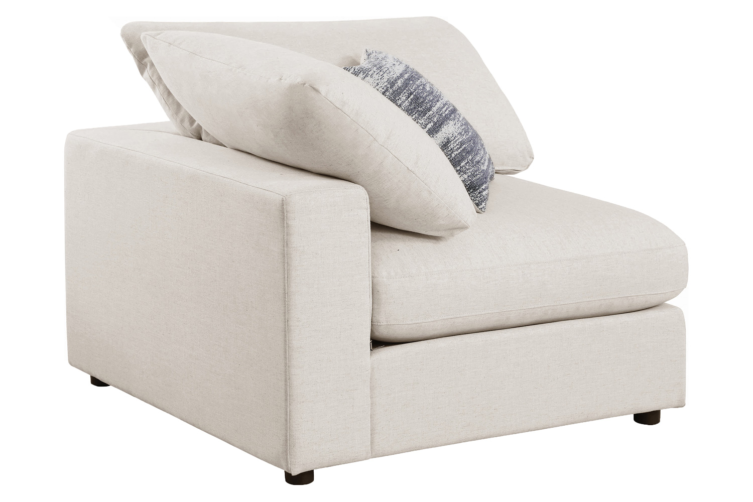 Coaster Serene 4-Piece Upholstered Modular Sectional - Armless Chair, 2 Corners And Ottoman, Beige