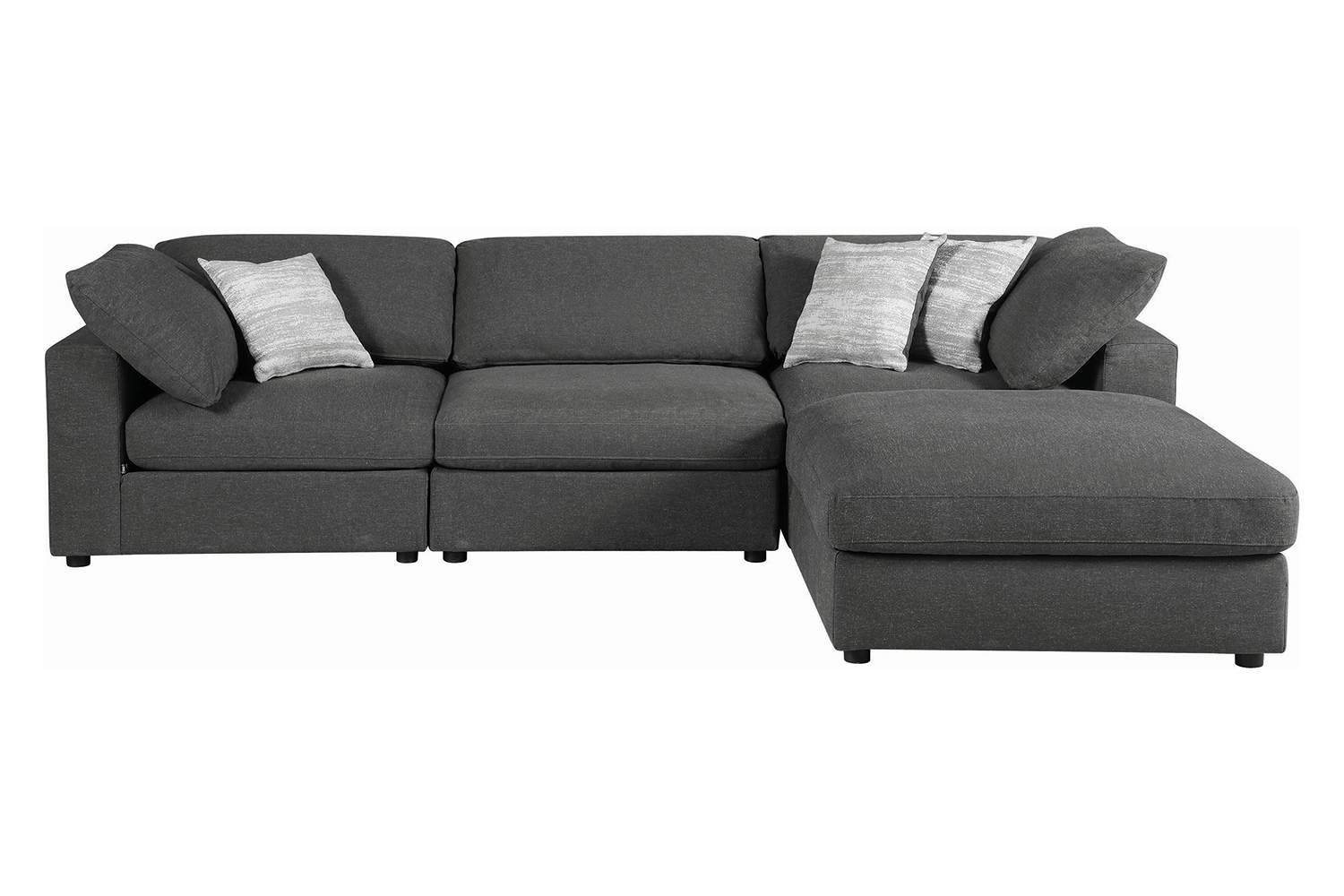 Coaster Serene Upholstered Corner - Charcoal