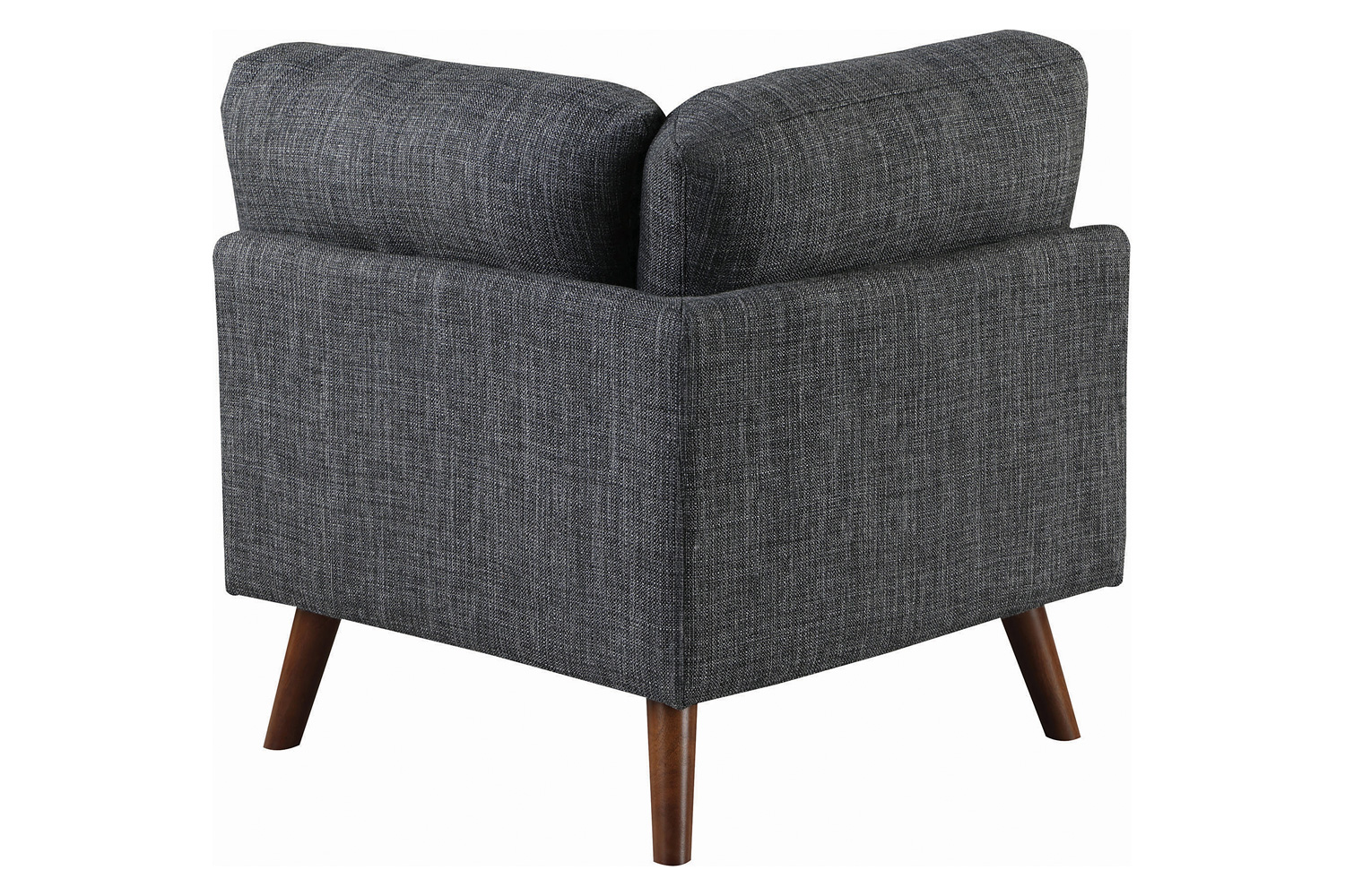 Coaster - Churchill Tufted Cushion Back Corner in Dark Gray/Walnut