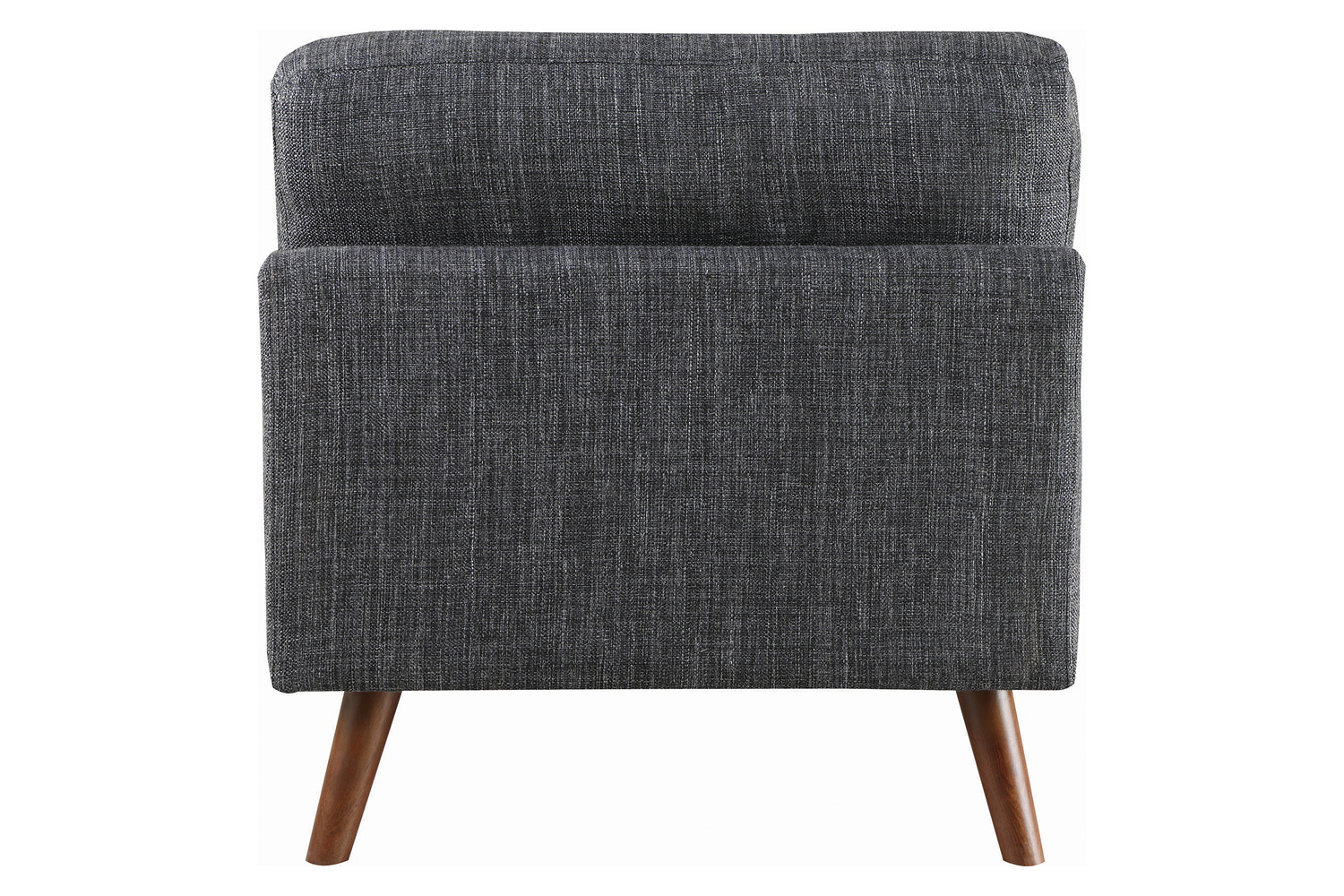 Coaster - Churchill Tufted Cushion Back Armless Chair in Dark Gray/Walnut