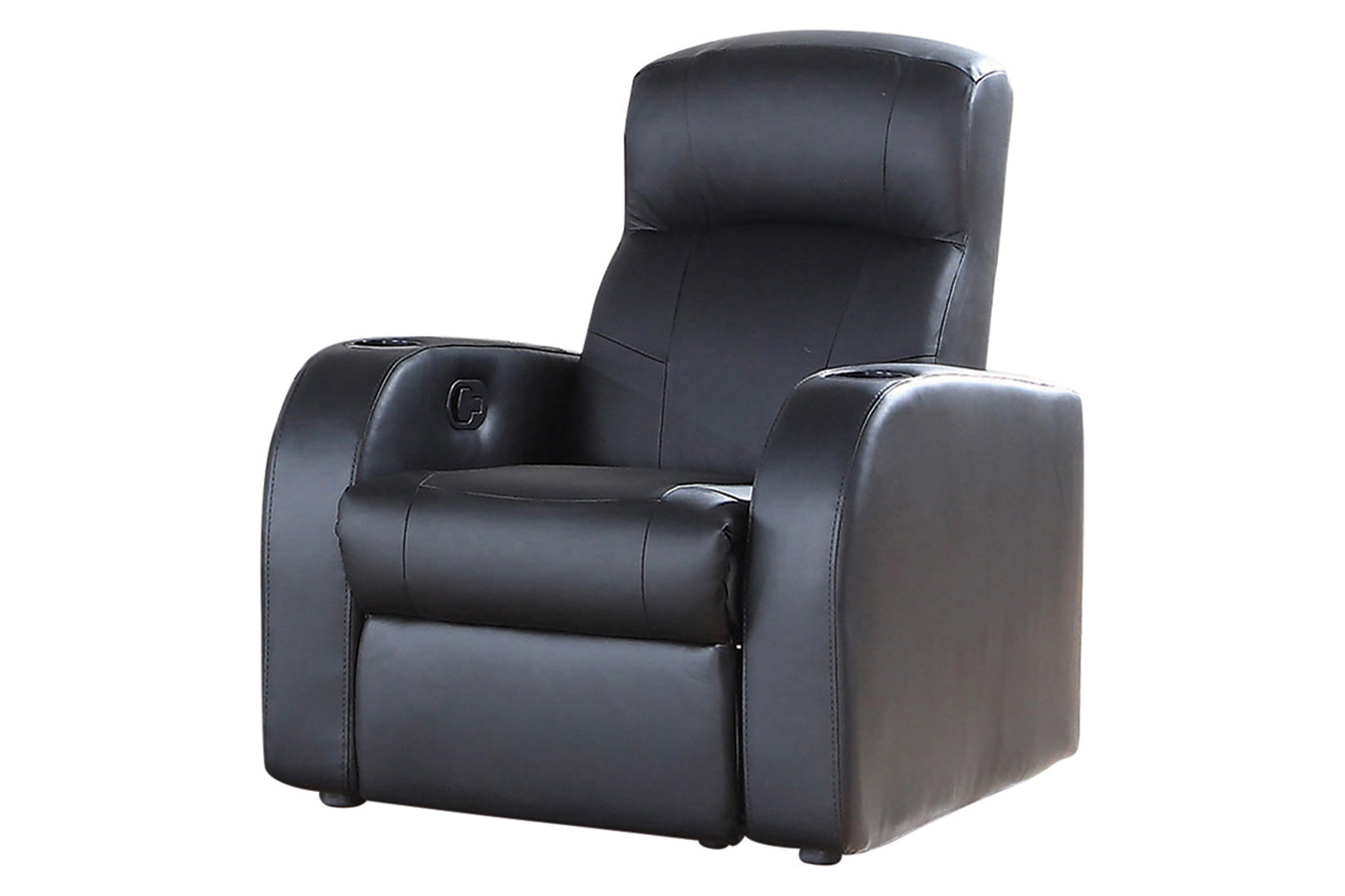 Coaster - Cyrus Upholstered Recliner Living Room Set in 3 Recliners And 2 Consoles, Black