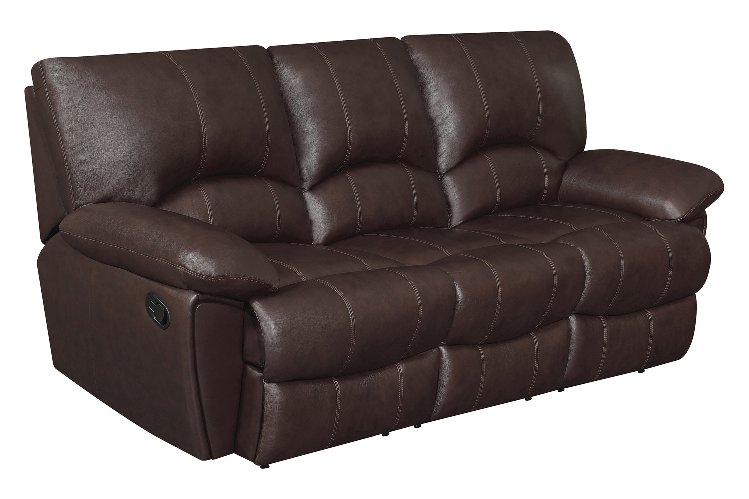 Coaster Clifford Upholstered Pillow Top Arm Living Room Set with Recliner - Chocolate Brown
