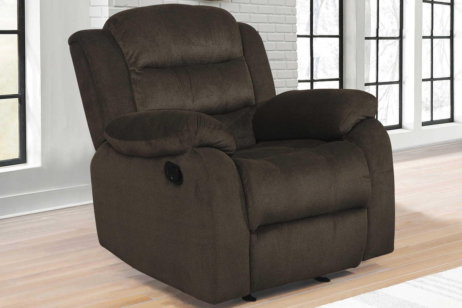 Coaster - Rodman Upholstered Glider Recliner in Chocolate
