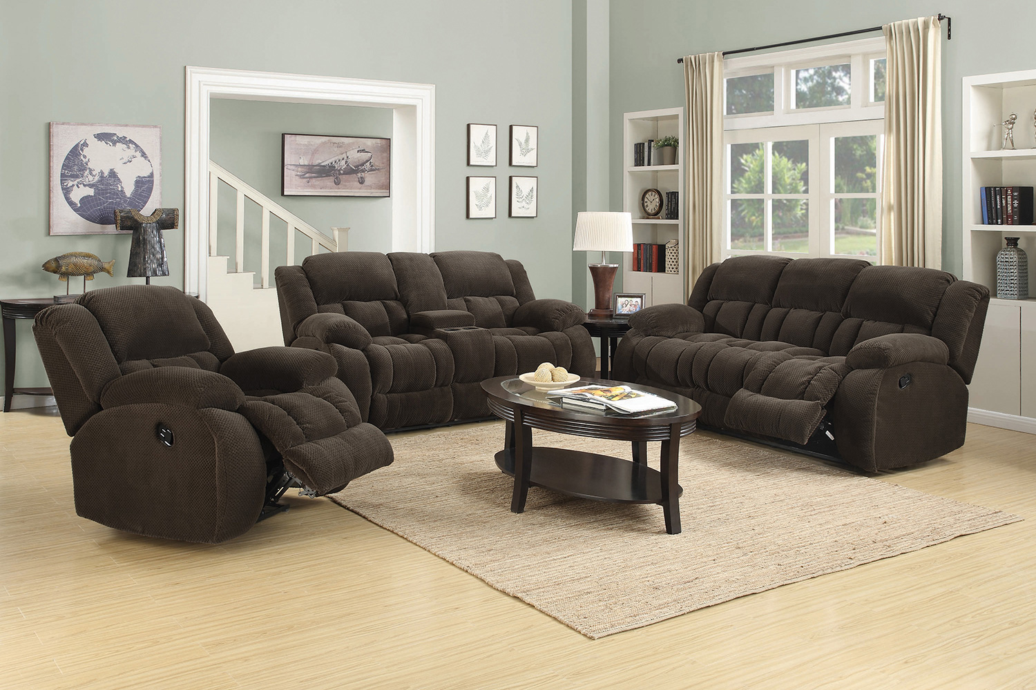 Coaster Weissman Upholstered Glider Recliner - Chocolate