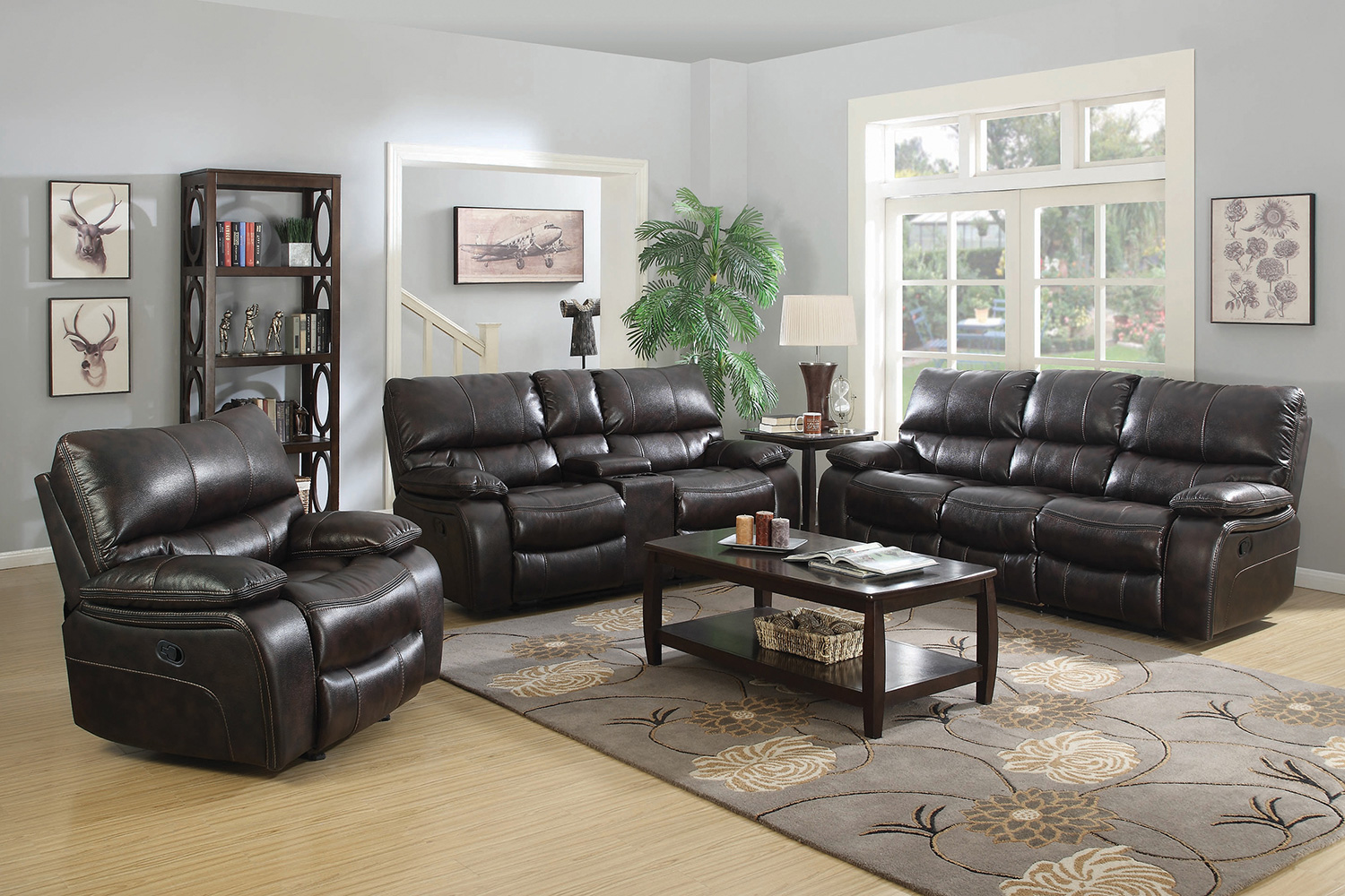 Coaster Willemse Upholstered Glider Recliner - Dark Brown