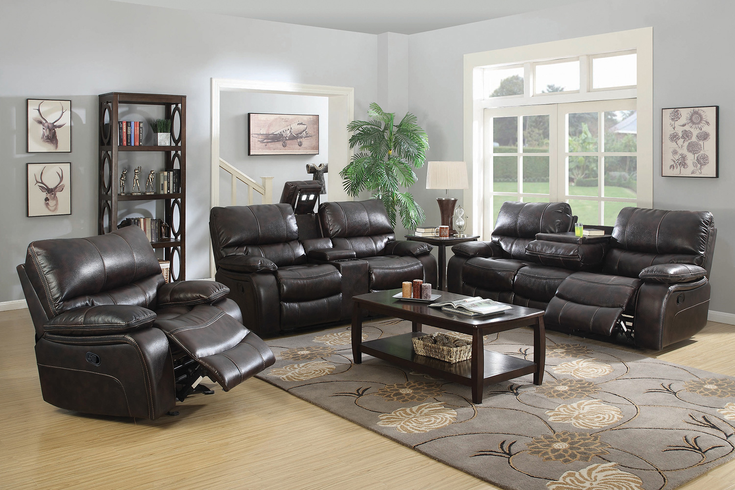 Coaster Willemse Upholstered Glider Recliner - Dark Brown