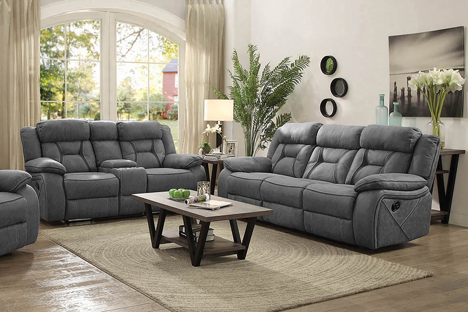 Coaster - Higgins Upholstered Tufted Living Room Set