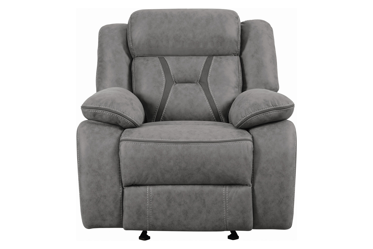 Coaster Higgins Overstuffed Upholstered Glider Recliner - Gray