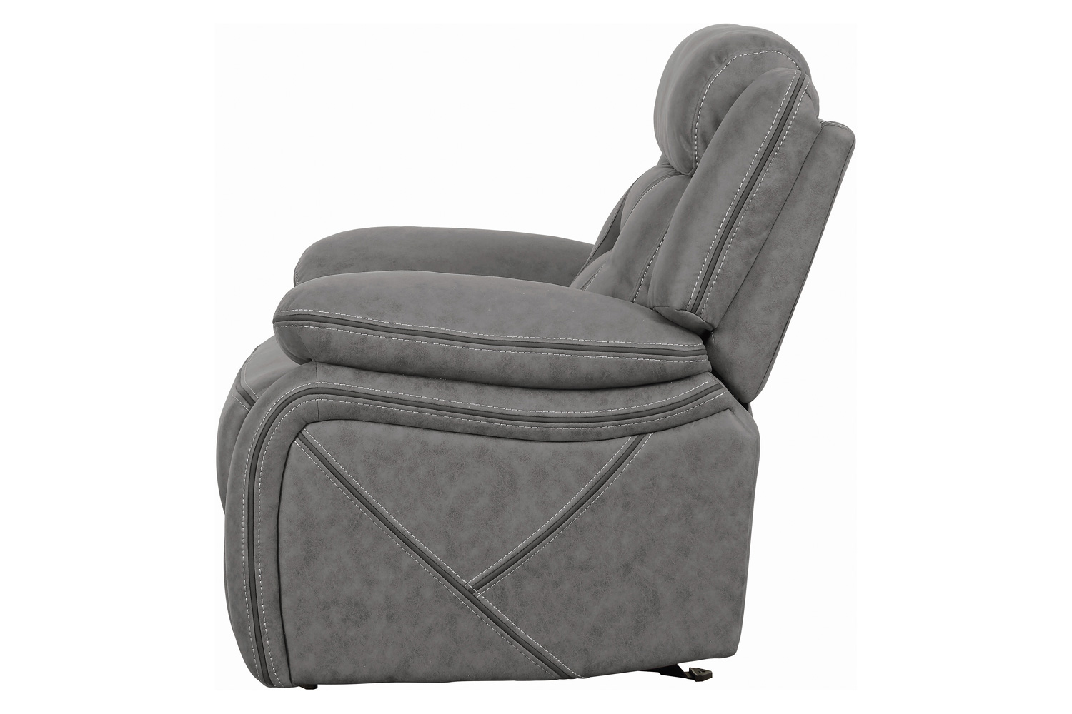 Coaster Higgins Overstuffed Upholstered Glider Recliner - Gray