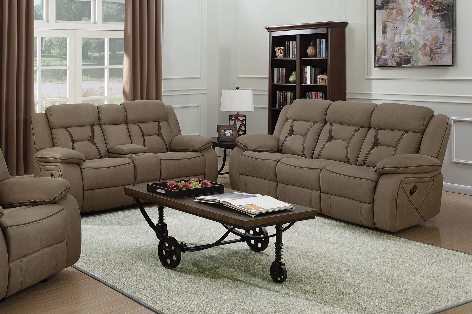 Coaster - Higgins Upholstered Tufted Living Room Set