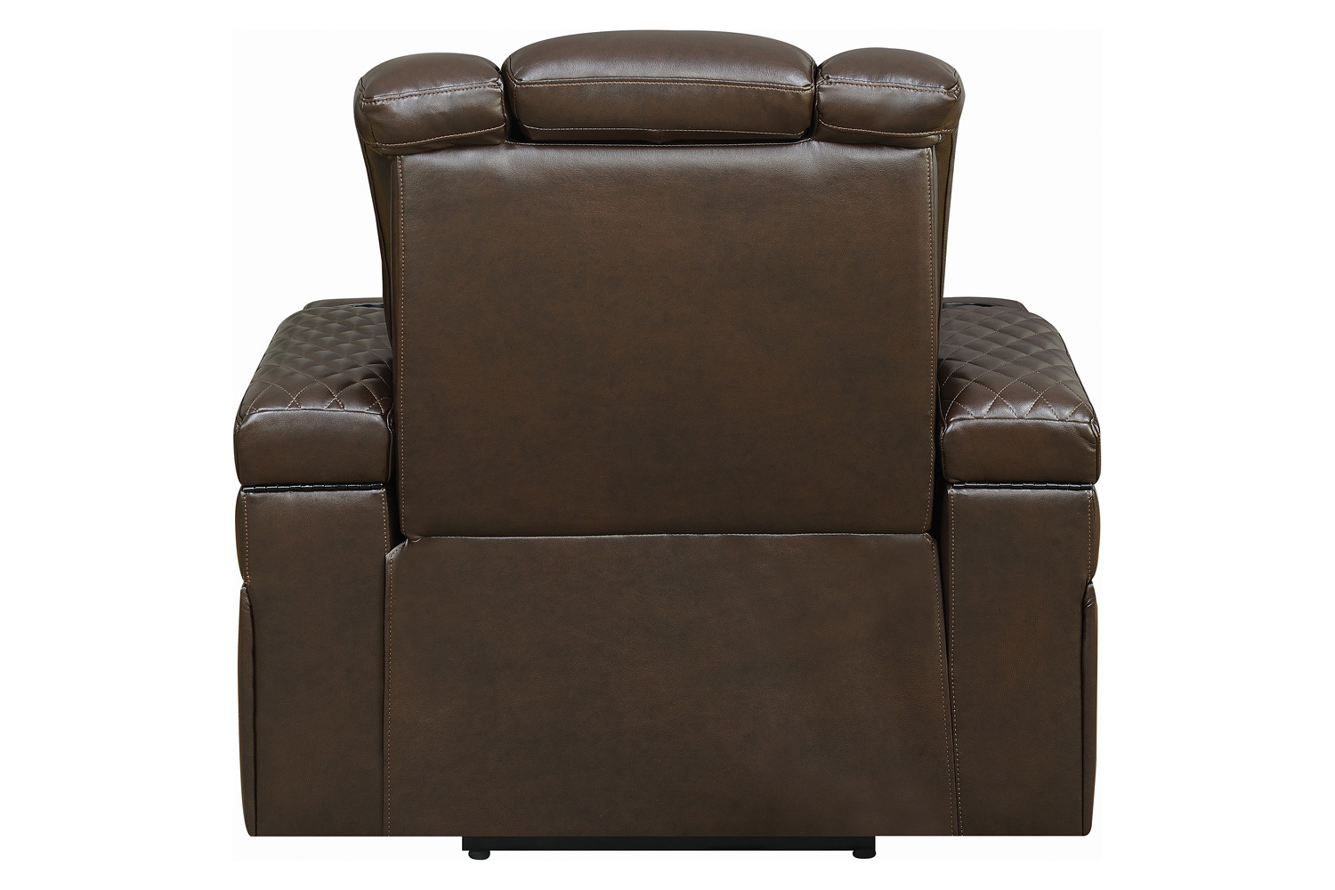 Coaster - Delangelo Power Recliner With Cup Holders in Brown/Black