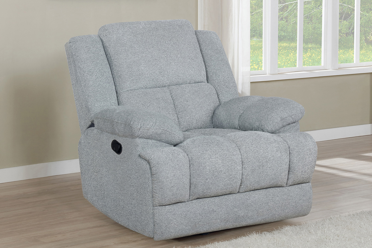 Coaster Waterbury Upholstered Glider Recliner - Gray