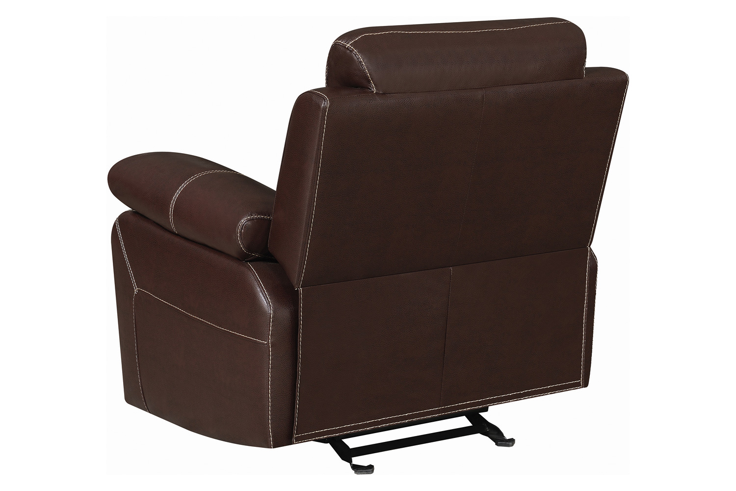 Coaster Myleene Pillow Top Arm Glider Recliner - Chestnut