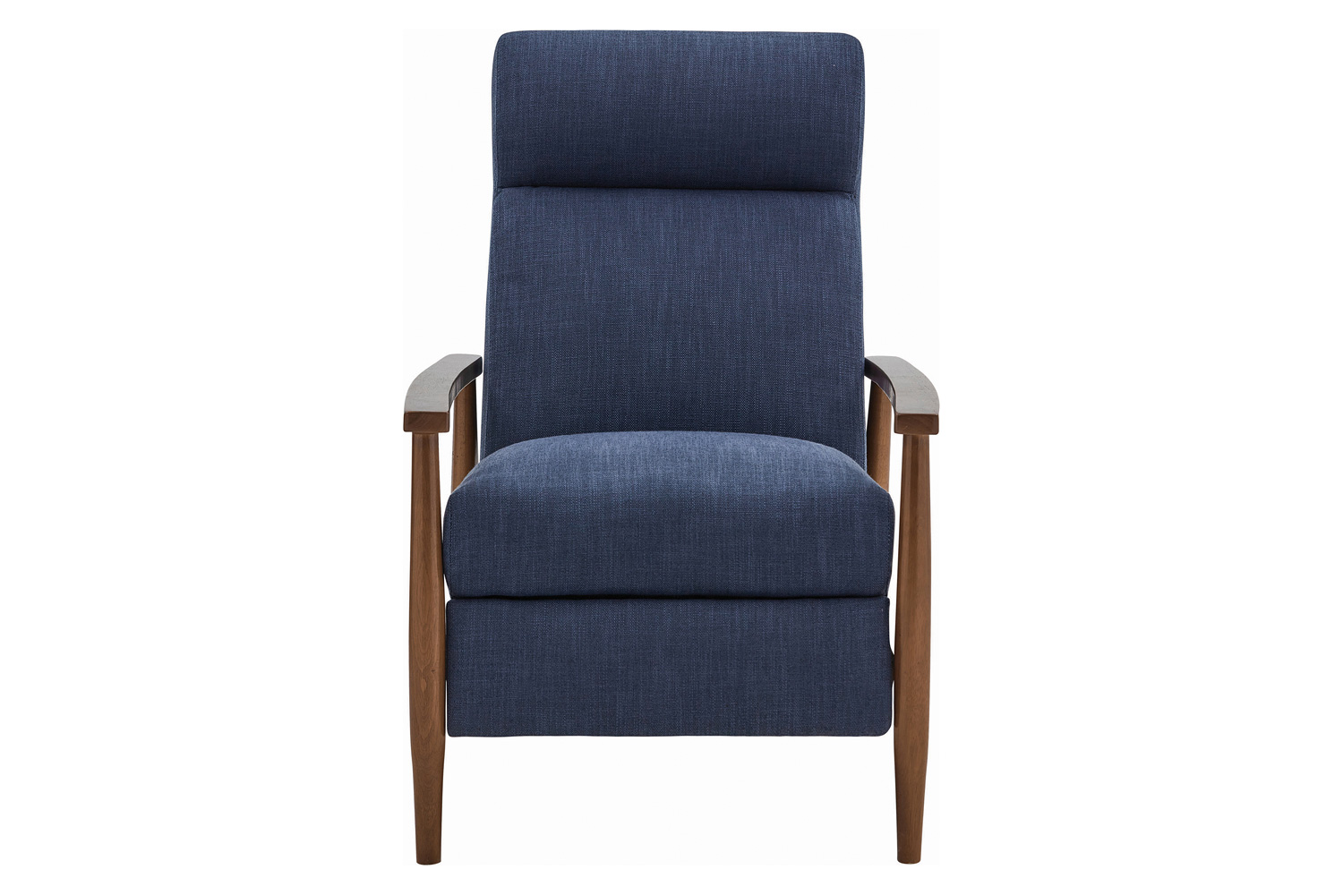 Coaster Upholstered Push-Back Recliner - Navy Blue