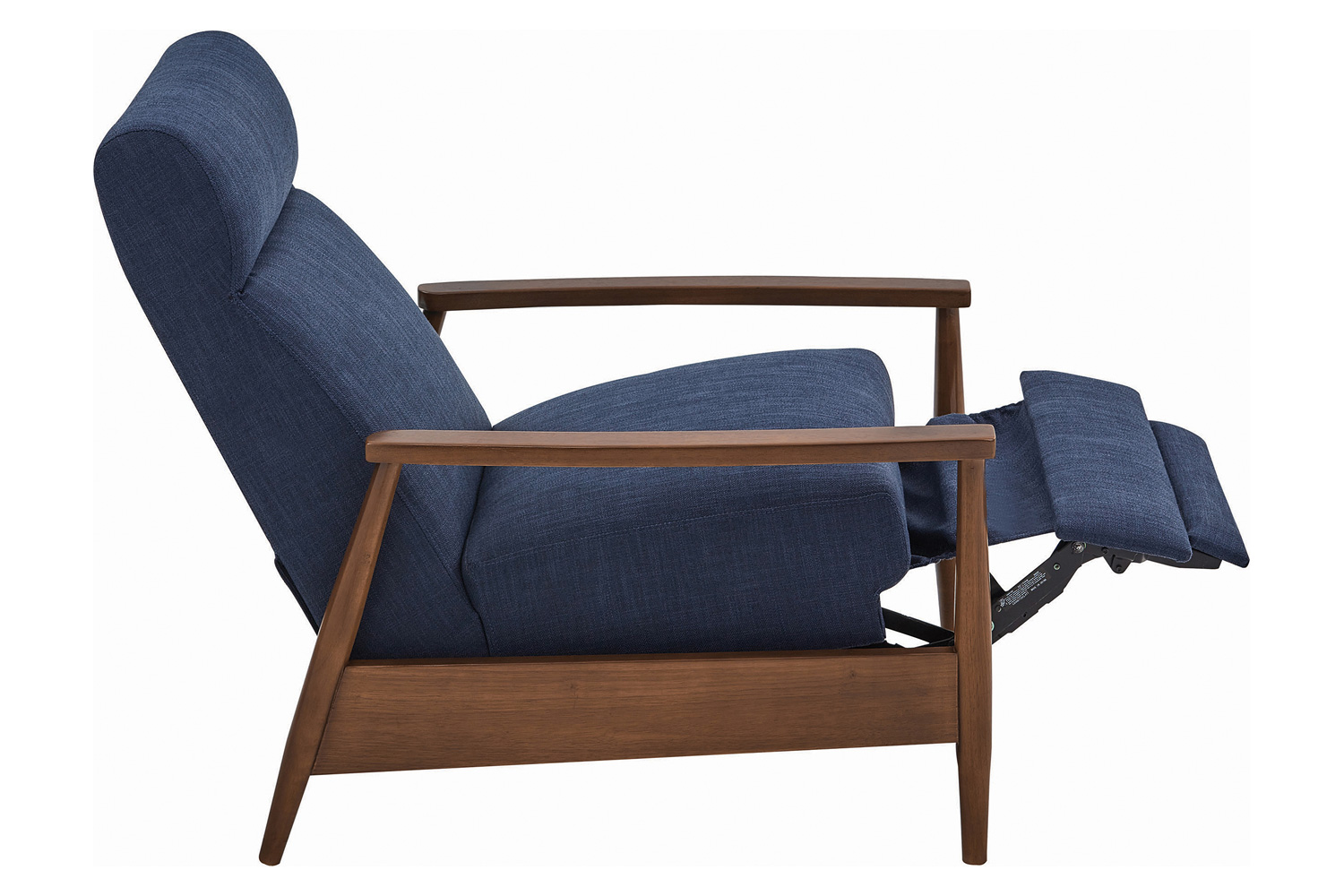 Coaster Upholstered Push-Back Recliner - Navy Blue