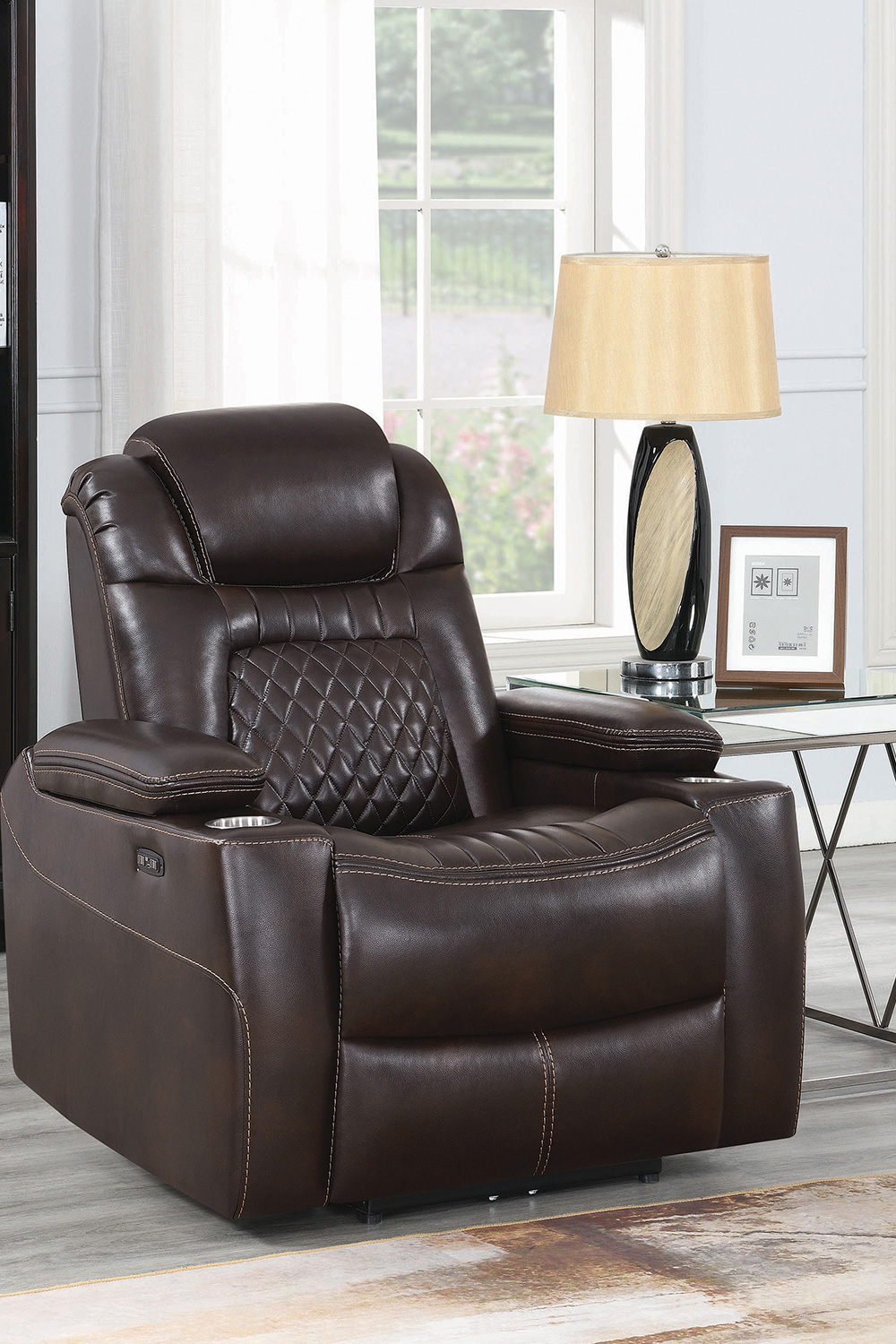 Coaster Korbach Upholstered Power Recliner - Espresso