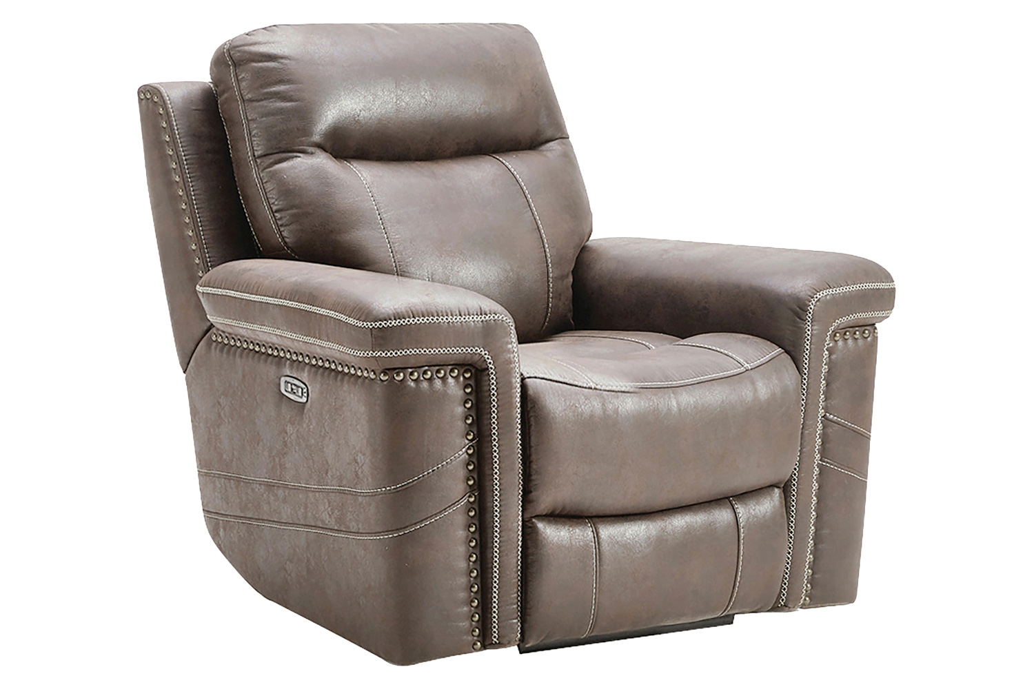 Coaster Wixom Upholstered Tufted Living Room Set with Power Recliner - Taupe