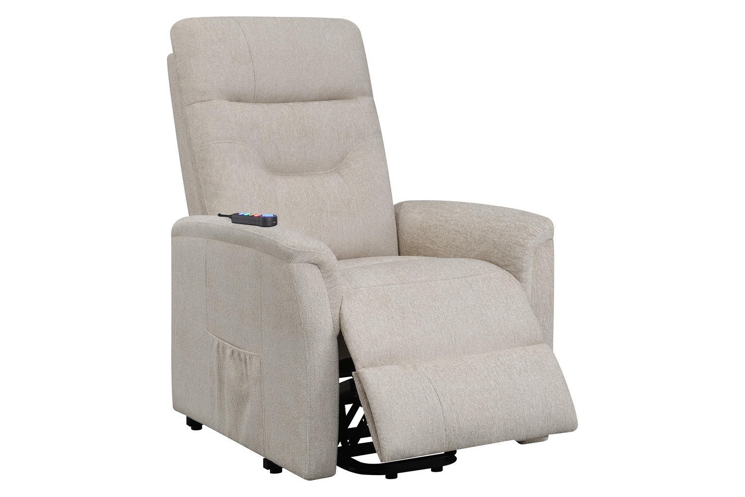 Coaster Power Lift Recliner with Storage Pocket - Beige