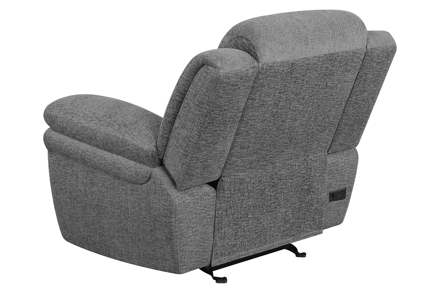 Coaster Bahrain Upholstered Glider Recliner - Charcoal