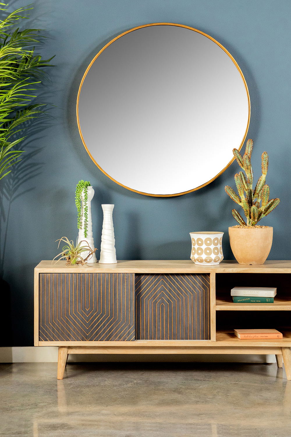 Coaster - TV Console With Sliding Doors in Natural