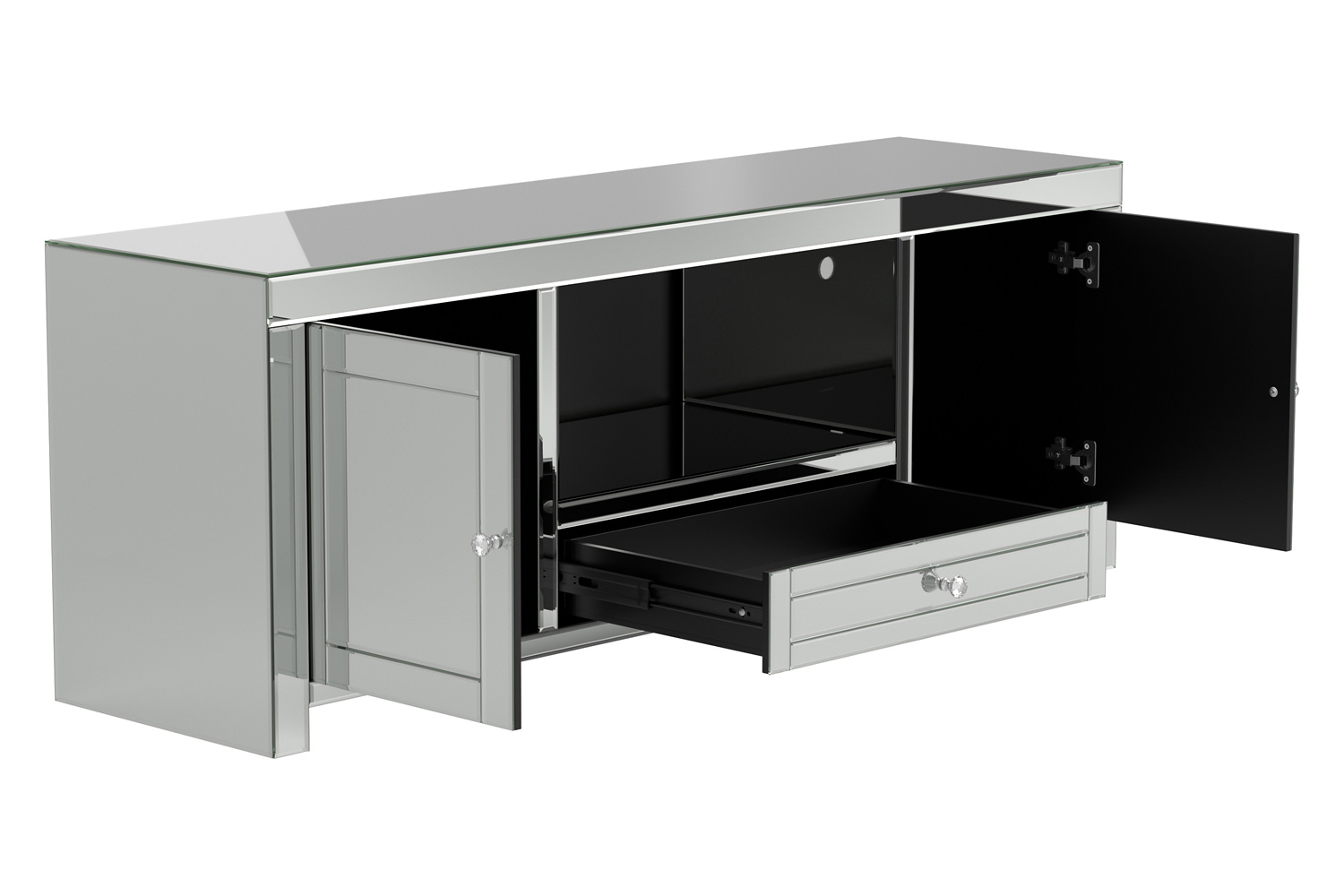 Coaster - 2-Door TV Console in Silver