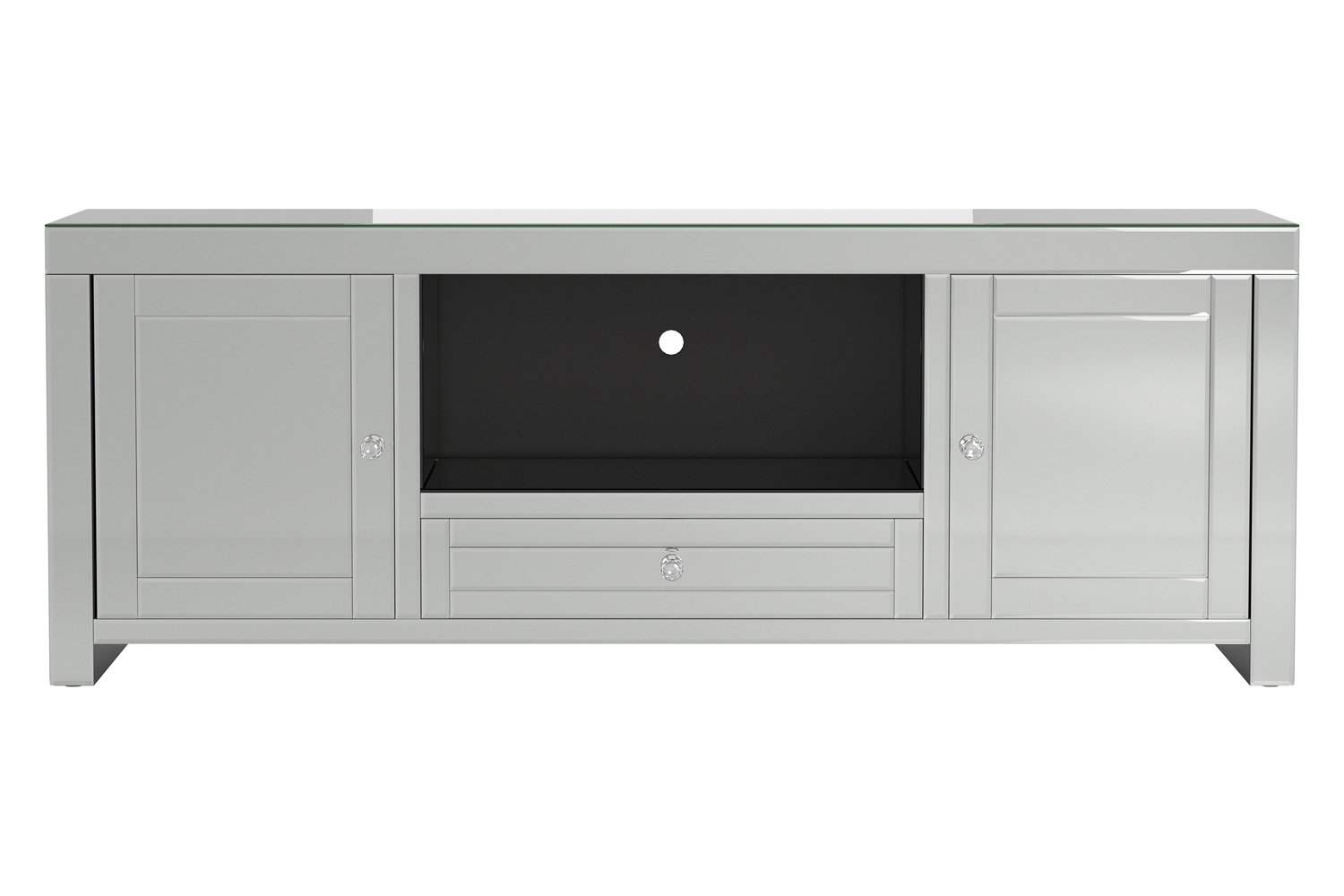 Coaster - 2-Door TV Console in Silver