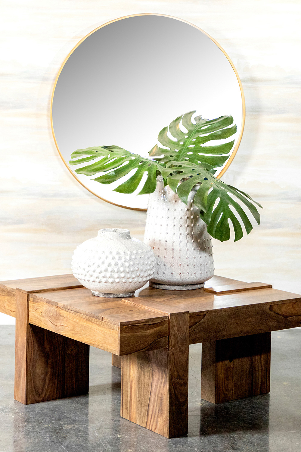 Coaster - Wooden Square Coffee Table in Natural Sheesham