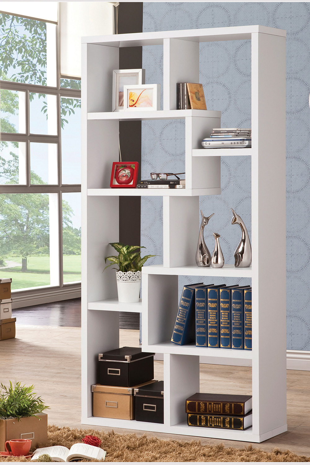 Coaster Theo 10-Shelf Bookcase - White