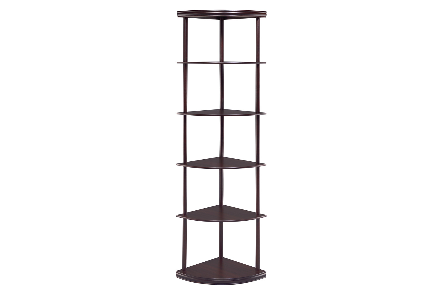 Coaster - 5-Shelf Corner Bookshelf in Cappuccino