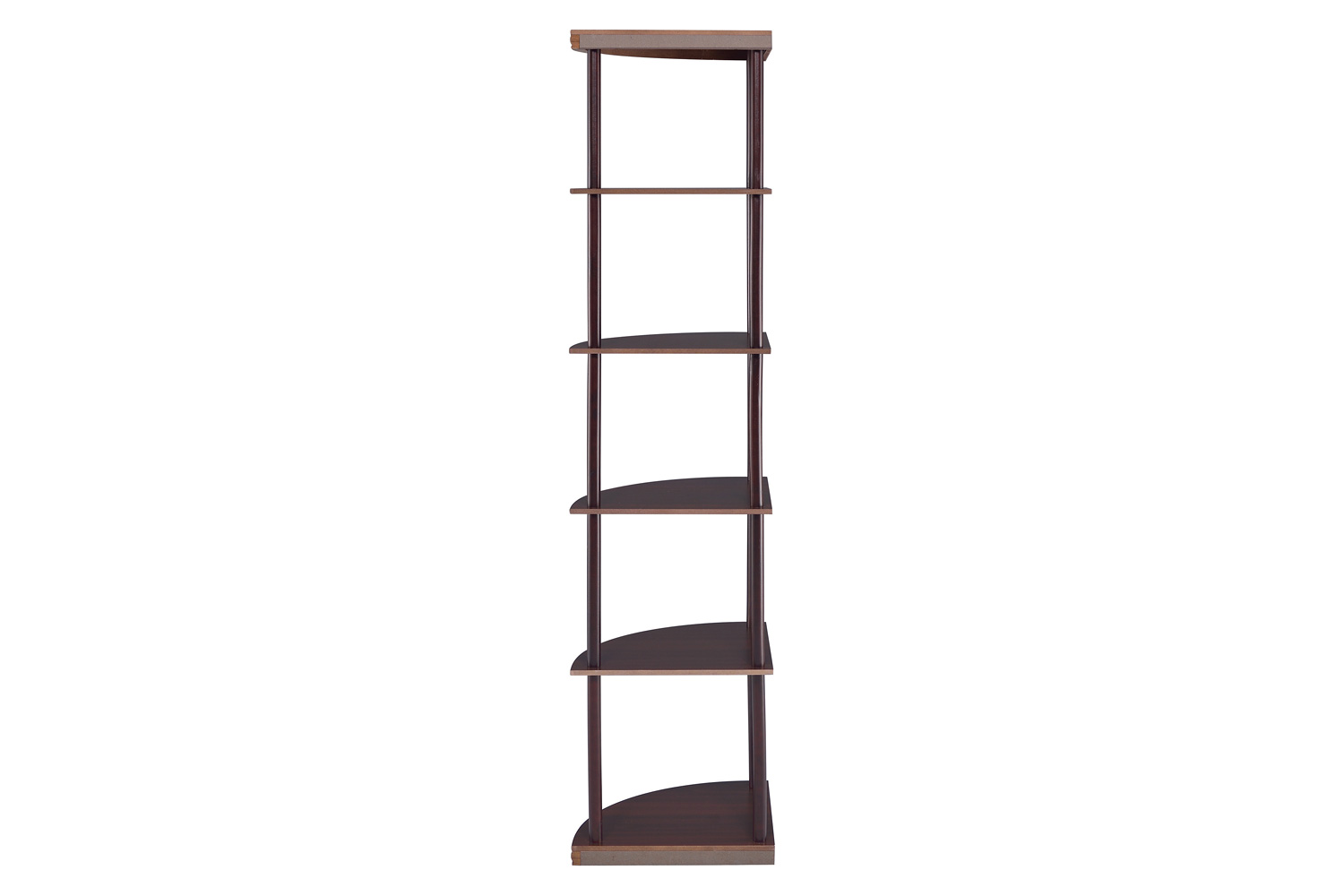 Coaster - 5-Shelf Corner Bookshelf in Cappuccino