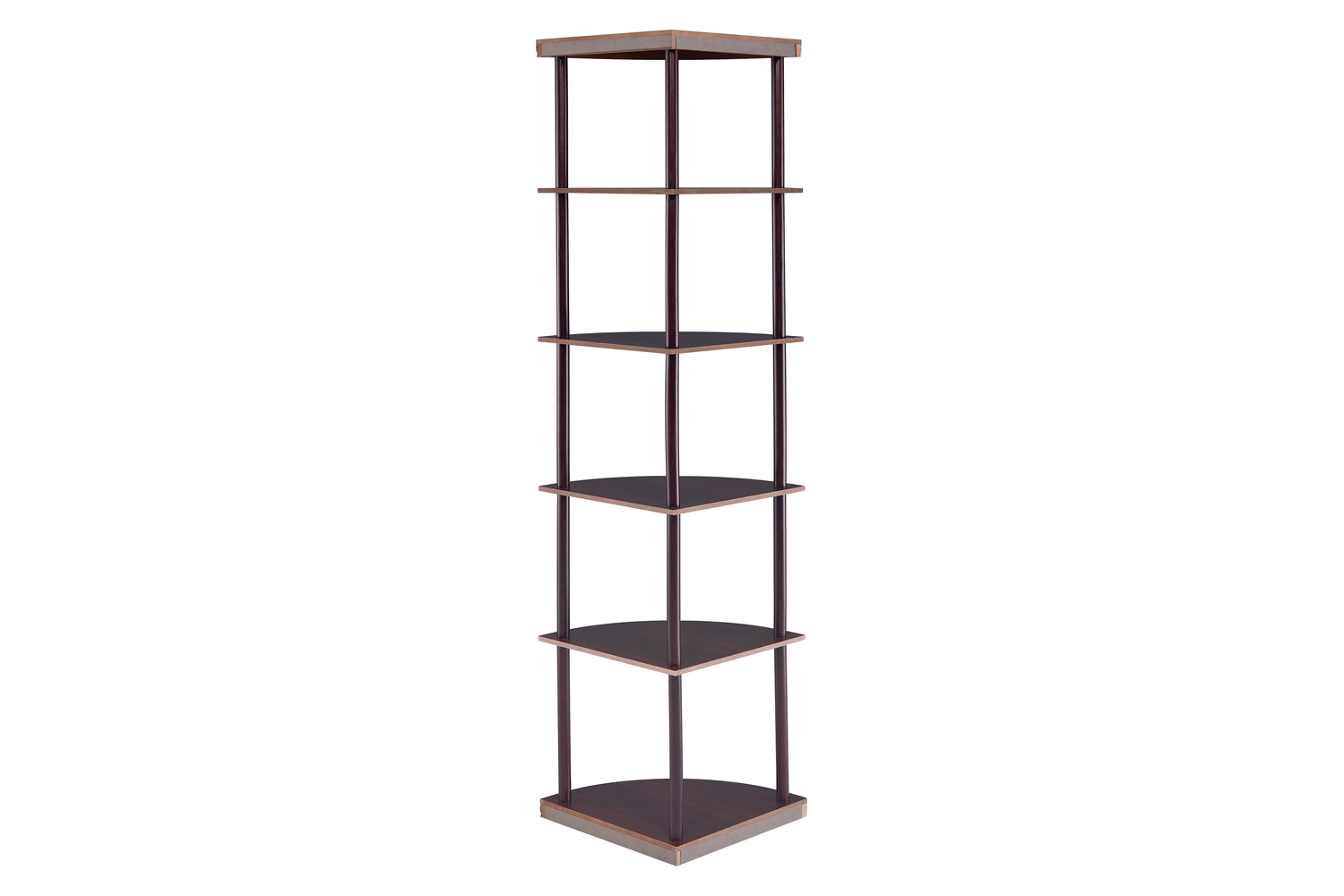 Coaster - 5-Shelf Corner Bookshelf in Cappuccino