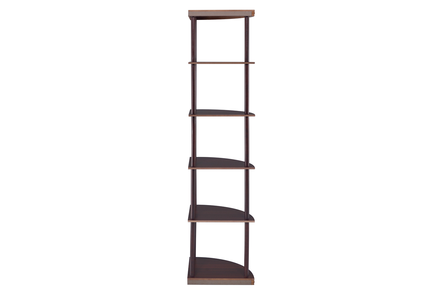 Coaster - 5-Shelf Corner Bookshelf in Cappuccino