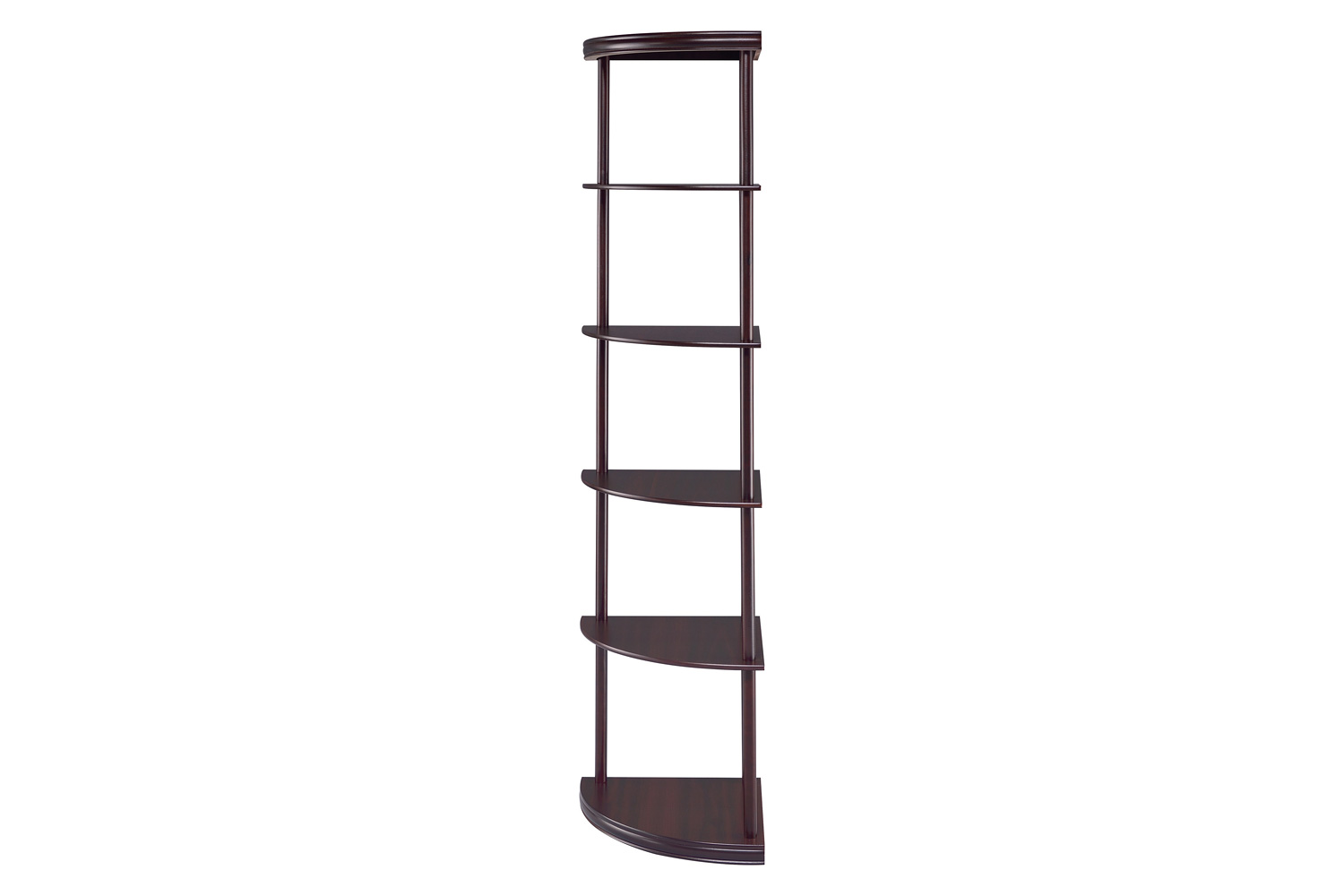 Coaster - 5-Shelf Corner Bookshelf in Cappuccino
