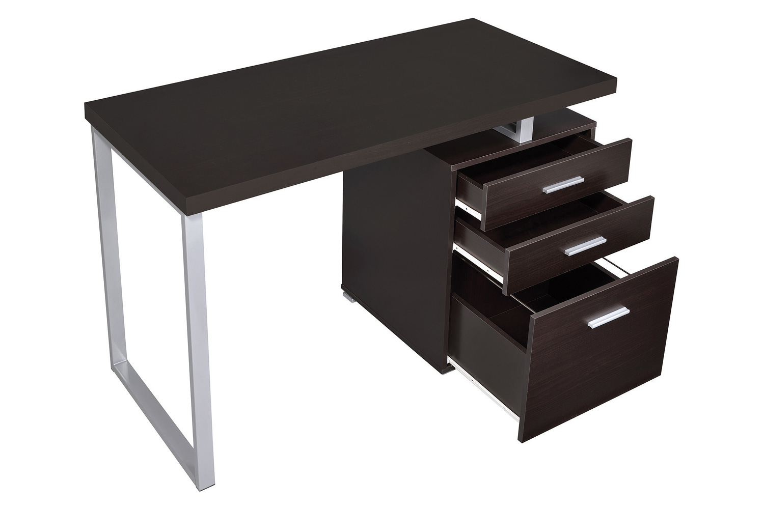 Coaster Brennan 3-Drawer Office Desk - Cappuccino
