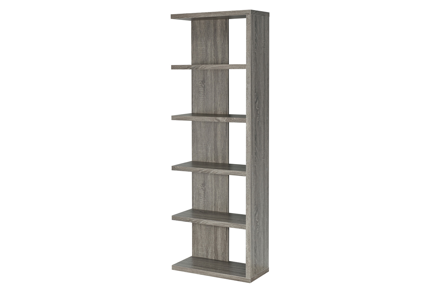 Coaster - 5-Tier Bookcase in Weathered Gray