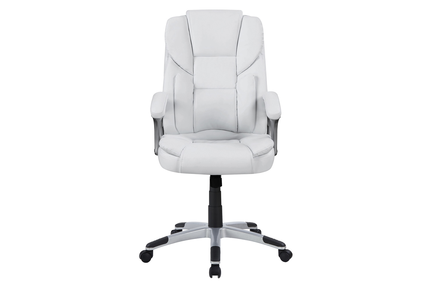 Coaster - Adjustable Height Office Chair 801140 in White/Silver