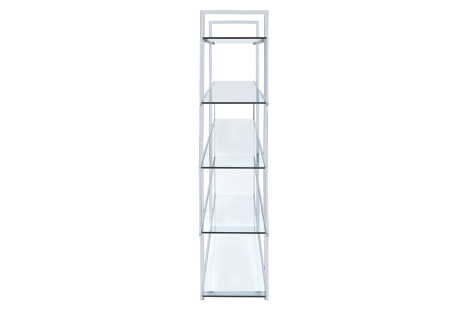 Coaster - 5-Shelf Bookcase in Chrome/Clear