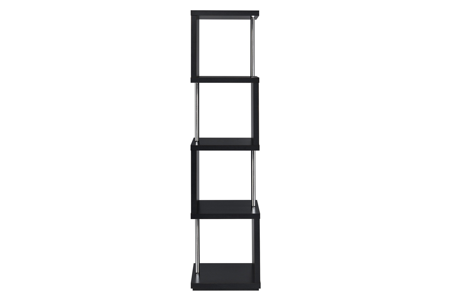 Coaster Baxter 4-Shelf Bookcase - Black/Chrome